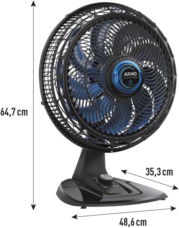 Ventilador Arno X treme 9 Mesa Repelente 9 pás 160W 40cm - Elegante