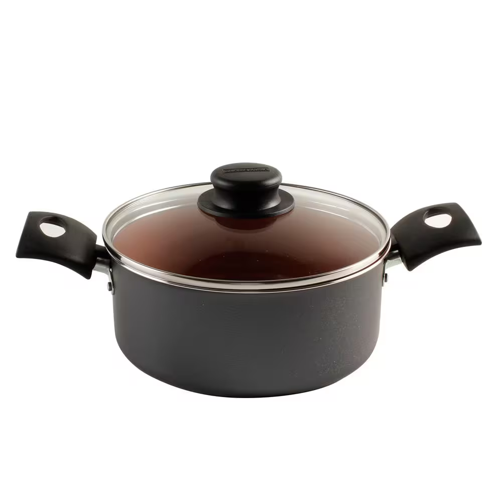 Conjunto de Panelas 10 Peças Tramontina Turim com Revestimento Antiaderente Starflon T1 Tampas de Vidro e Cabos de Baquelite – Bronze/Grafite - Elegante