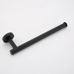 Toalheiro Porta Toalha de Rosto Banheiro com Ventosa 25cm Preto Fosco - Moderno