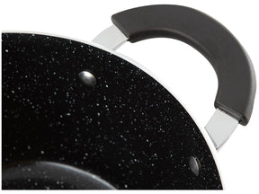 Jogo de Panelas Tramontina Glenz em Alumínio com Revestimento Interno em Starflon Crystals e Externo Esmaltado Preto 05 Peças - Alta Performance